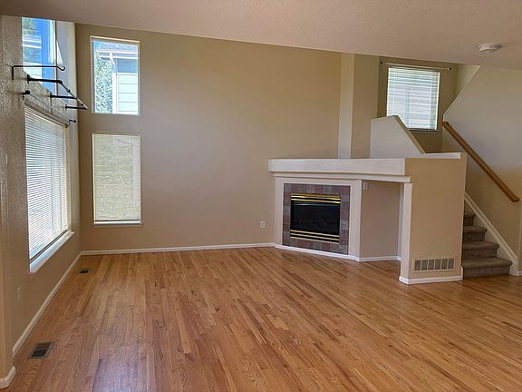 living room with gas fireplace