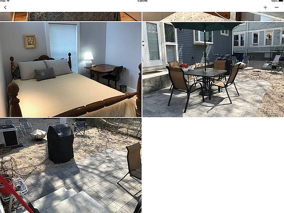 Large bedroom, backyard