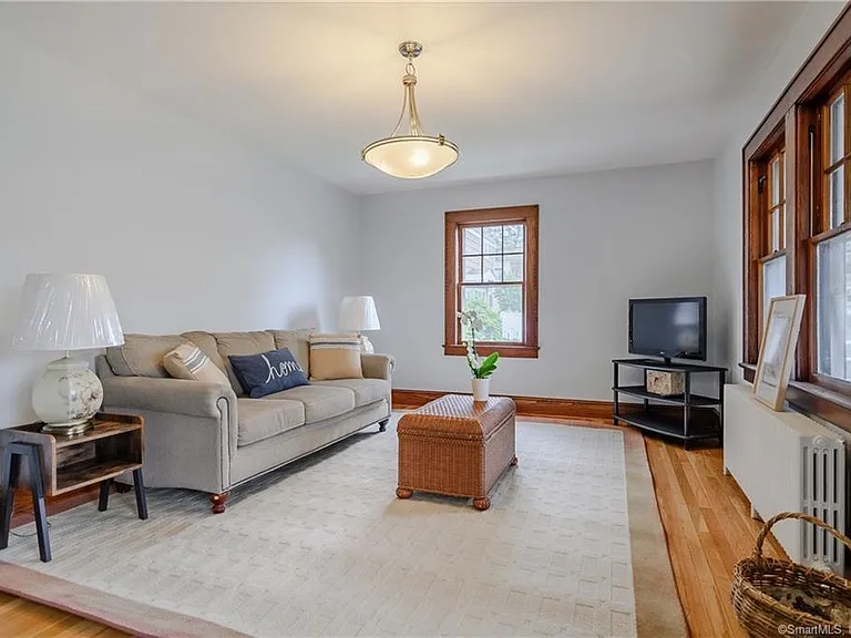 living room (all trim is now white)