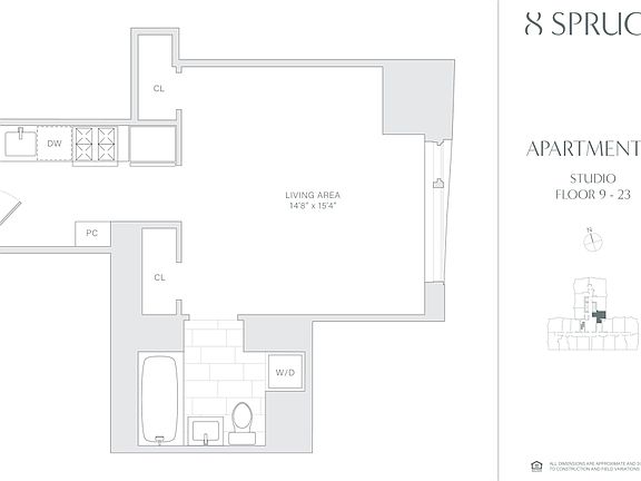 2nd image of 8 Spruce St APT 19E
