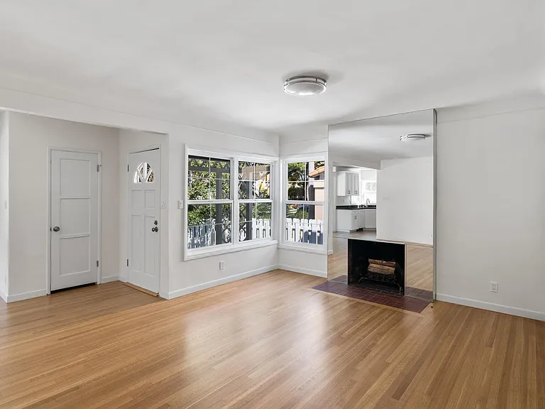Large living room with fire place