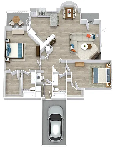 Floor plan B3 Lower w Garage