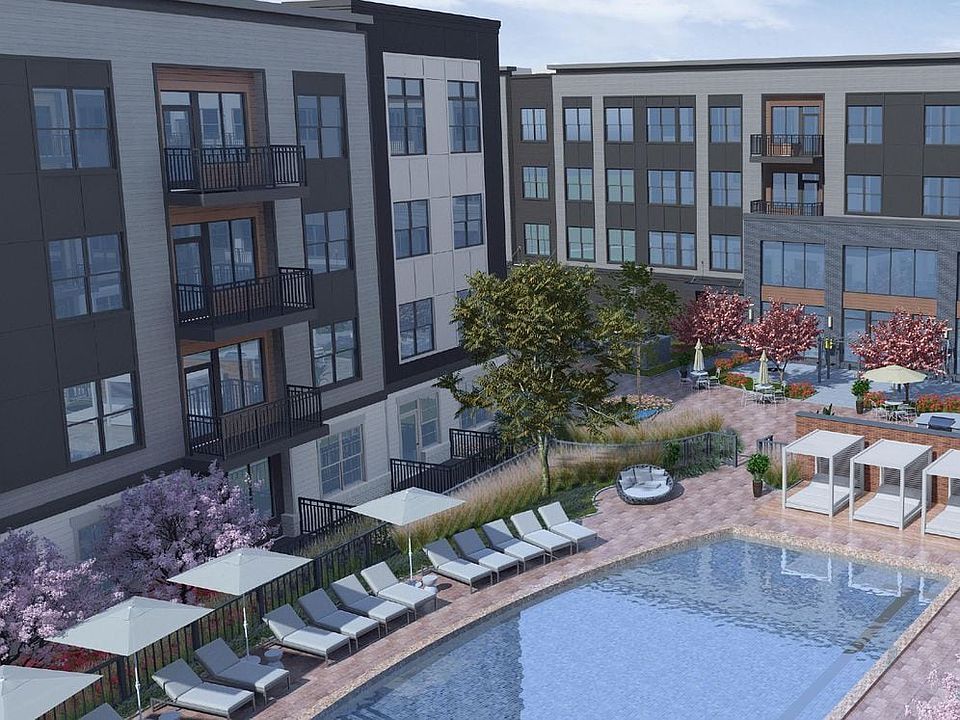 Landscaped courtyard with pool and sundeck