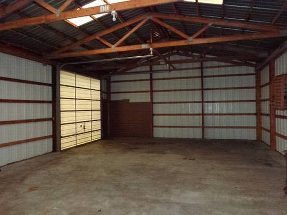 Interior of pole barn.