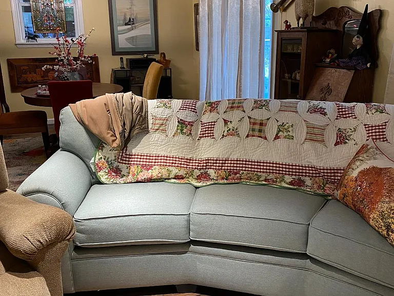 Comfortable couch for watching tv or reading a great book.
