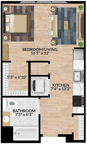 Floor plan Studio 1