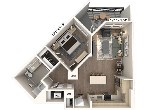 Floor plan A4m2-Base
