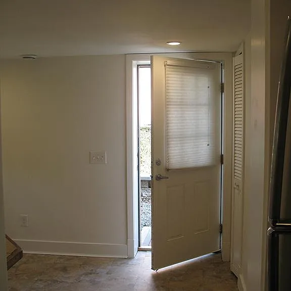 Entrance to lower level.