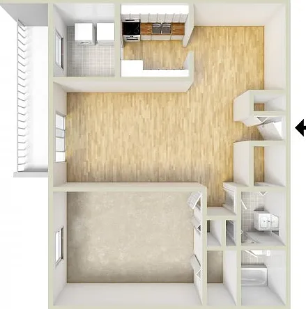 One bedroom floor plan One bedroom floor plan