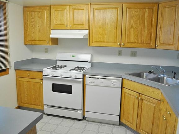 Spacious kitchen with plenty of cabinet space and a pantry.
