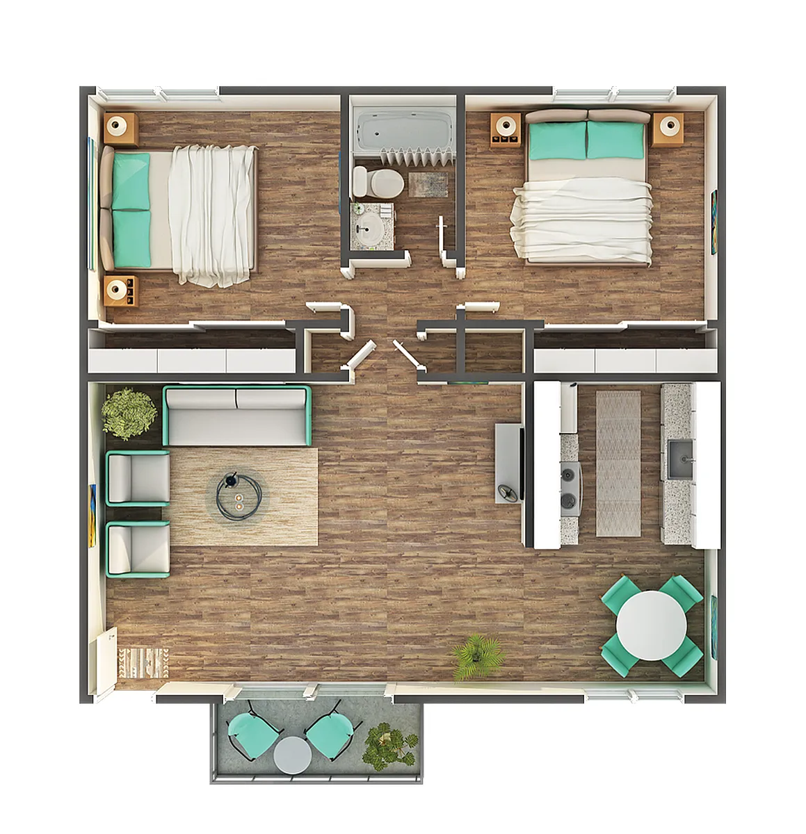 Floor plan Omega 2x1