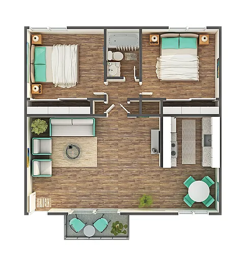 Floor plan Omega 2x1