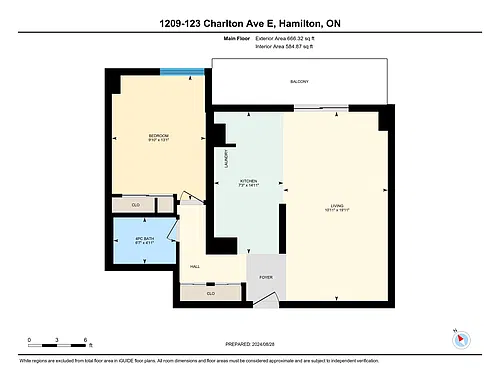 Floor plan 1 Bedroom 1 Bed 1 Bath