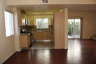 kitchen and living area
