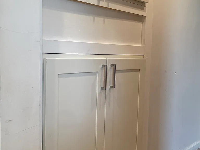Convenient pantry cabinet offering extra kitchen storage for groceries and everyday essentials.