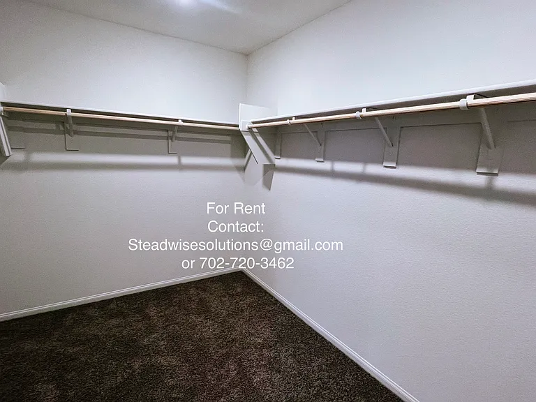 Large walk-in closet in the owners bedroom