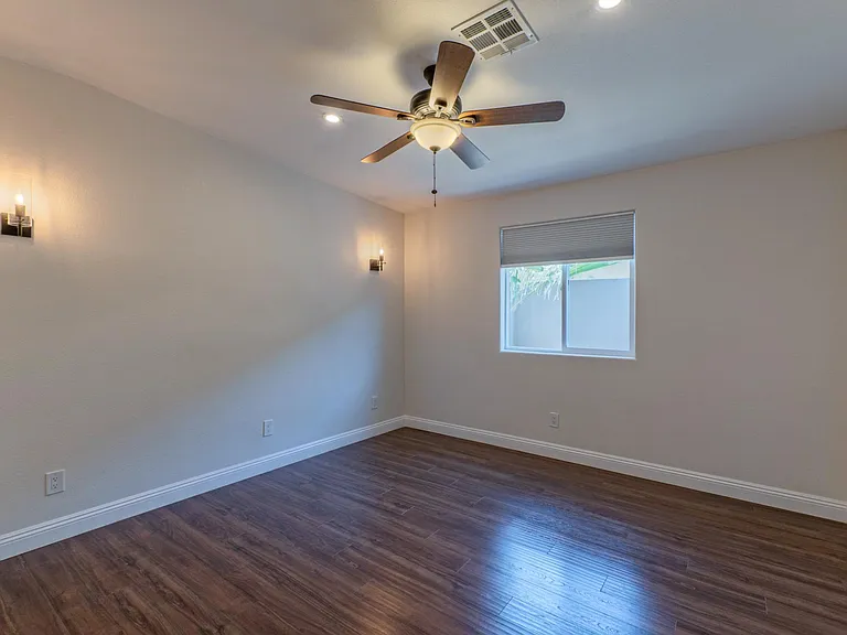 Dimmable sconces in the master.