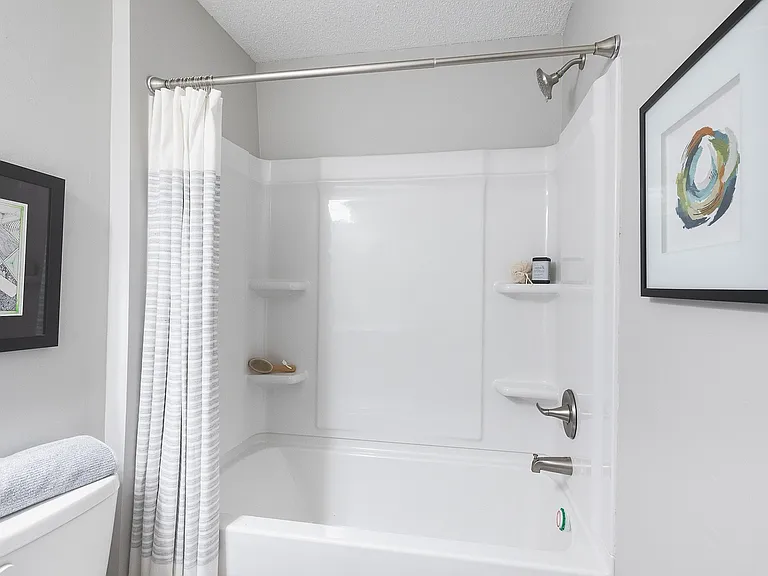 Newly renovated bathroom with full tub