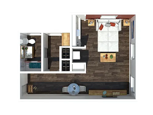 Floor plan Studio B