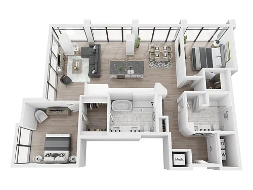 Floor plan Penthouse - D2.1