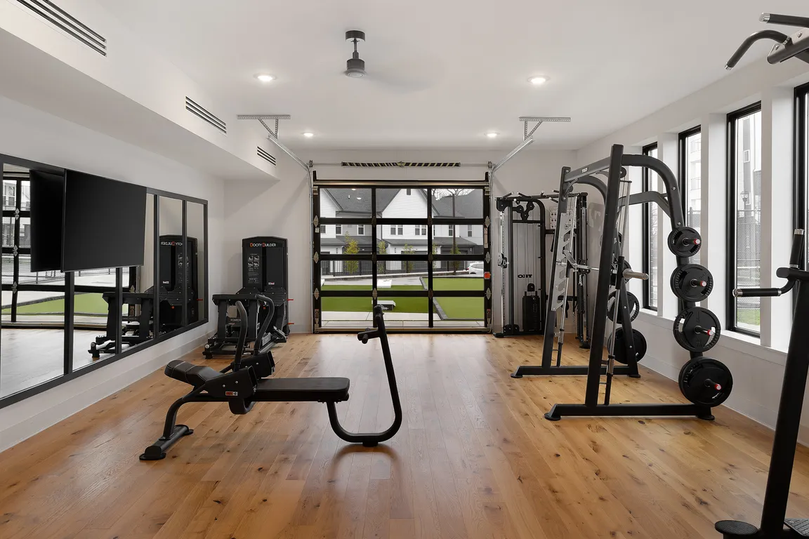 Unleash your fitness potential in this state-of-the-art apartment gym.