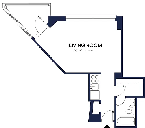 Floor plan Studio Balcony