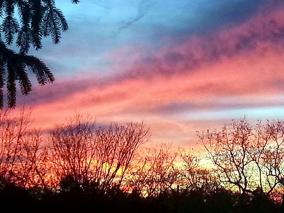 Sunset view from deck
