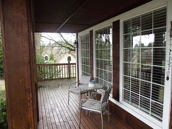 Covered porch to enjoy the view from