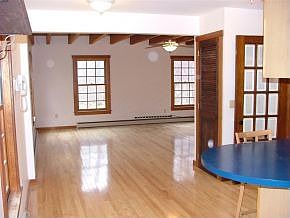 View from kitchen into living room
