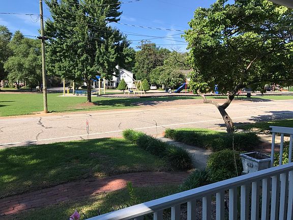 view of park from front porch