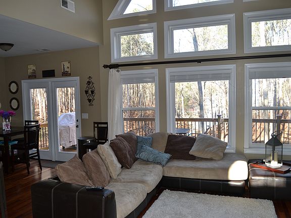 Living room, lake views