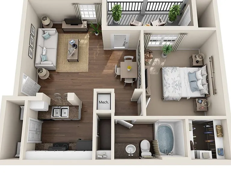 1 Bedroom | 1 Bath | 651 SF 1 Bedroom | 1 Bath | 651 SF