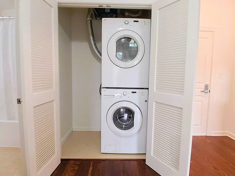 In-Home Front Loading Washer and Dryer and Utility Closet