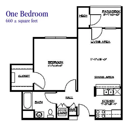 Floor plan 1 Bedroom