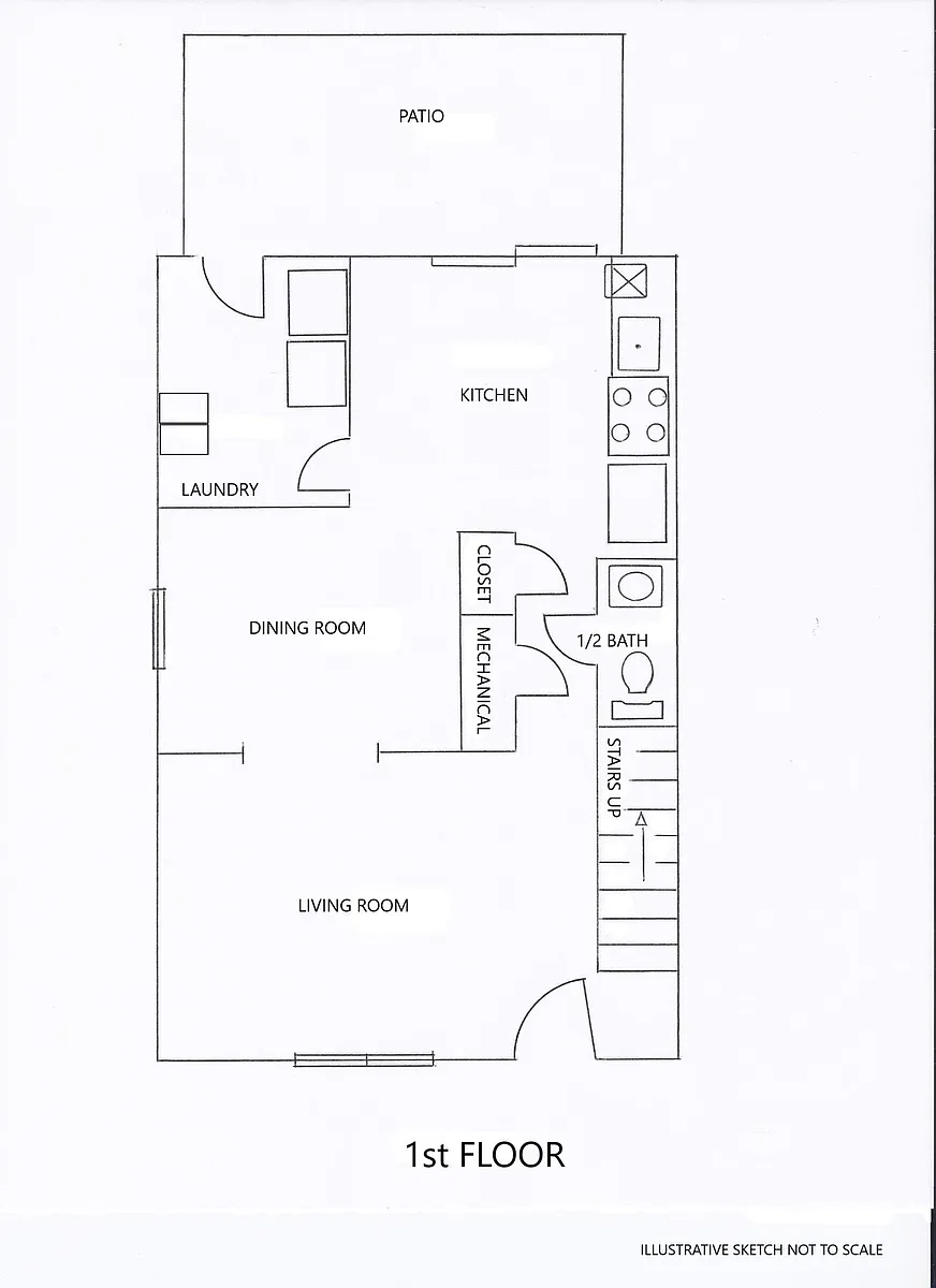 Downstairs floor plan - 114 Loma Ln