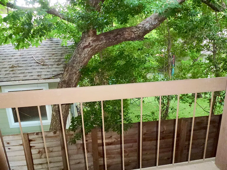 Shady balcony.