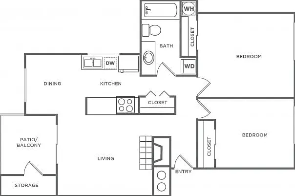 B3 | 2 bed 1 bath | 912 Sq. Ft. B3 | 2 bed 1 bath | 912 Sq. Ft.