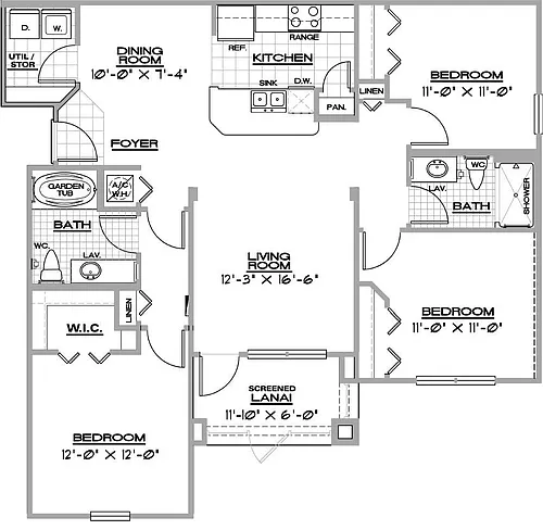 Floor plan Trinita-Lanai
