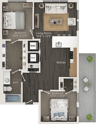 Floor plan B1PH