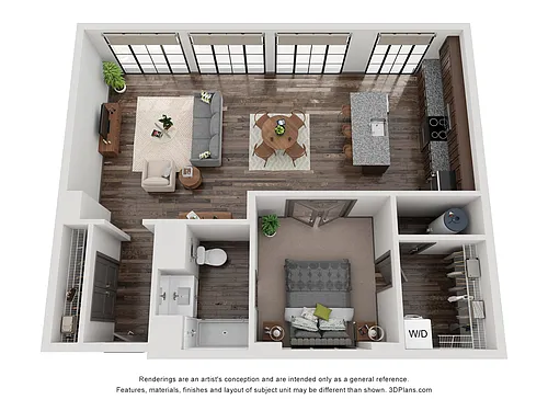 Floor plan 1x1 C - BTY