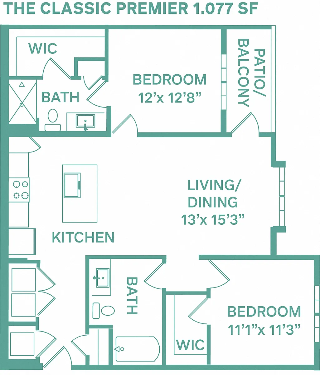 Floor plan Classic Premier (Classic B1b)