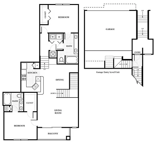 Floor plan Bromley - 2 car (1239sf)