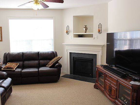 Your great room flows off the kitchen and breakfast room