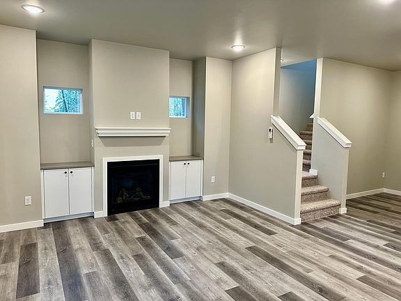 Living room with fireplace.