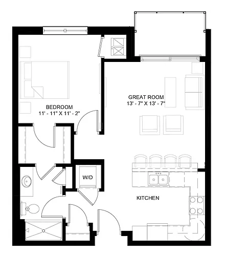Floor plan The Glacier (B6)