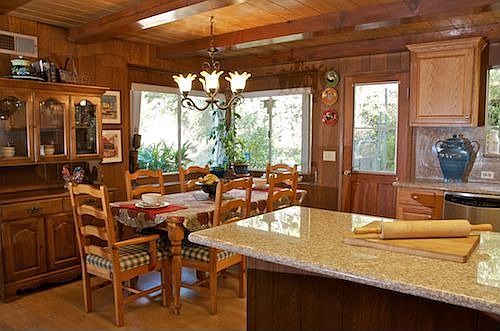 Kitchen and adjacent dining area