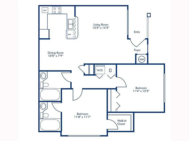 Floor plan Two Bedroom