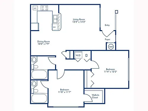 Floor plan Two Bedroom