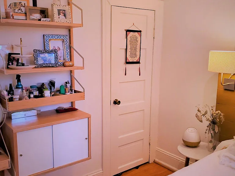 One of two bedroom closets. Second is behind bedroom door.