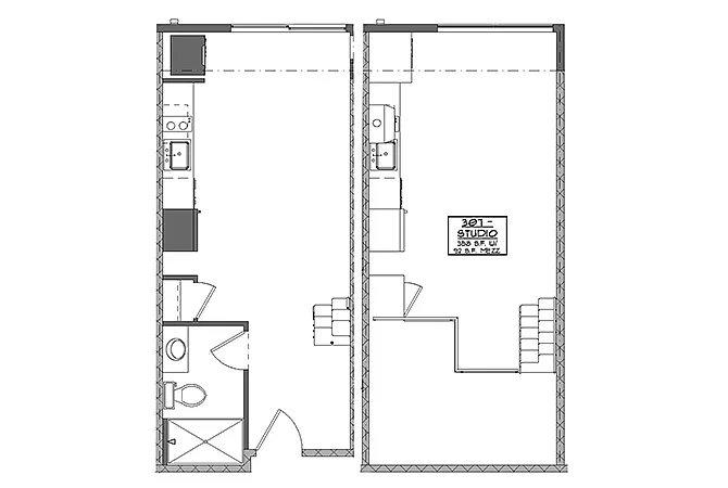 Floor plan Studio Loft